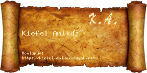 Kiefel Anikó névjegykártya