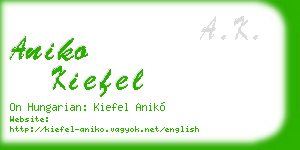 aniko kiefel business card